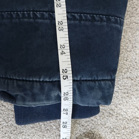 Abercrombie & Fitch VTG Y2K 2000s Men's Blue Parka Jacket Faux Fur Hood Size M - Picture 11 of 16